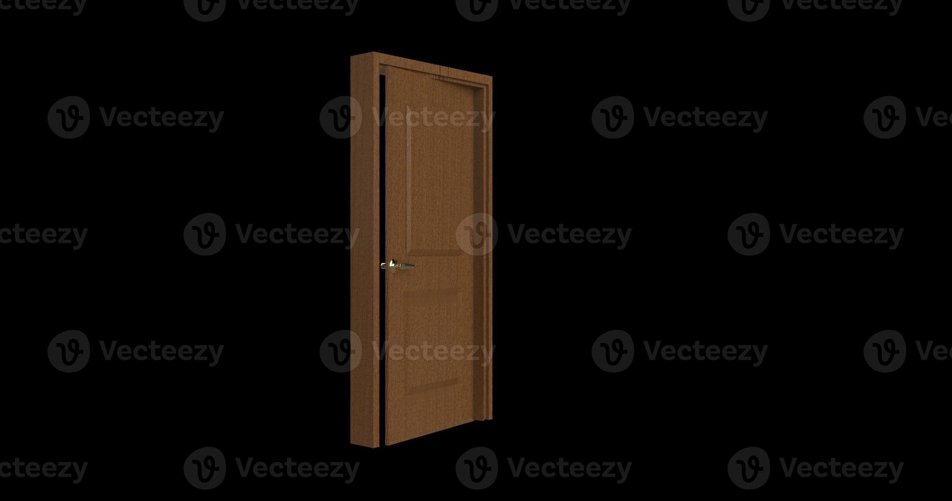 isolated door illustration 3d rendering photo