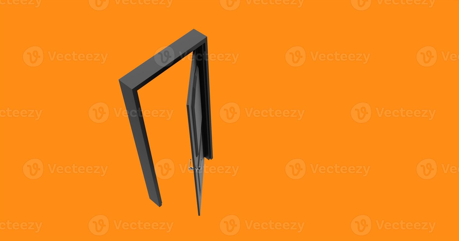 isolated door illustration 3d rendering photo