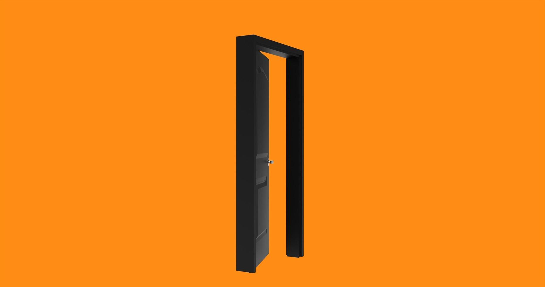 isolated door illustration 3d rendering photo