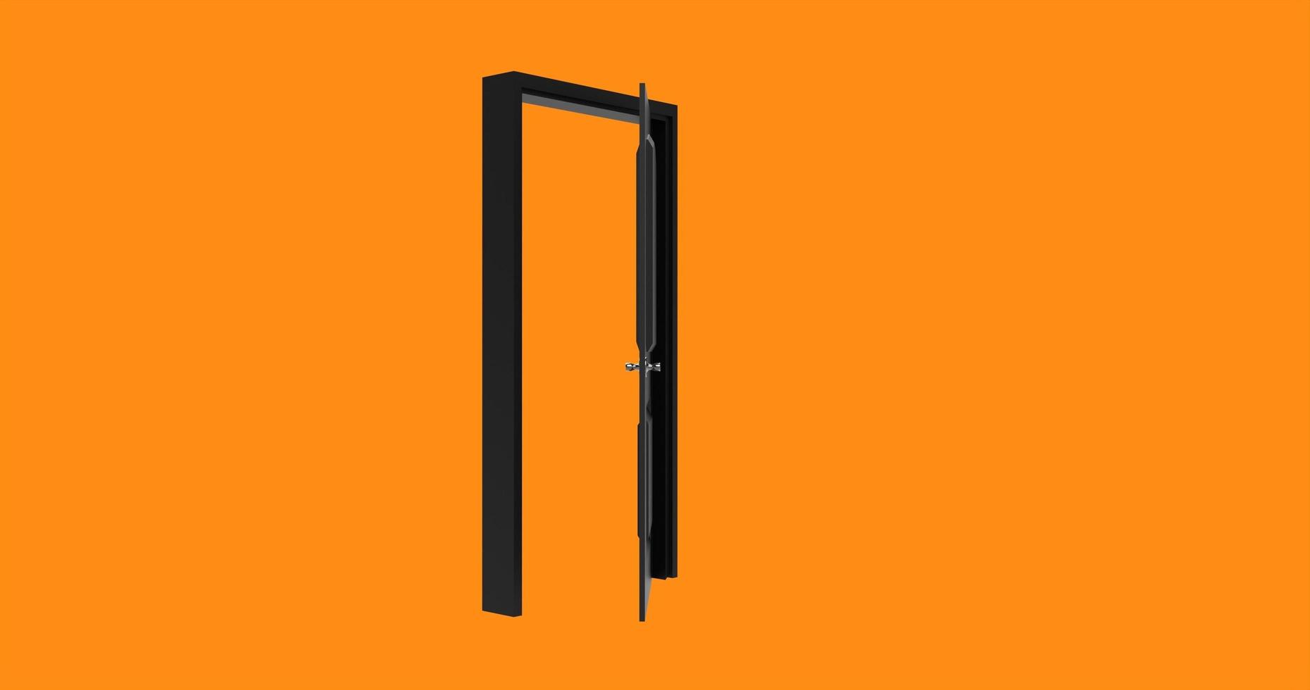 isolated door illustration 3d rendering photo