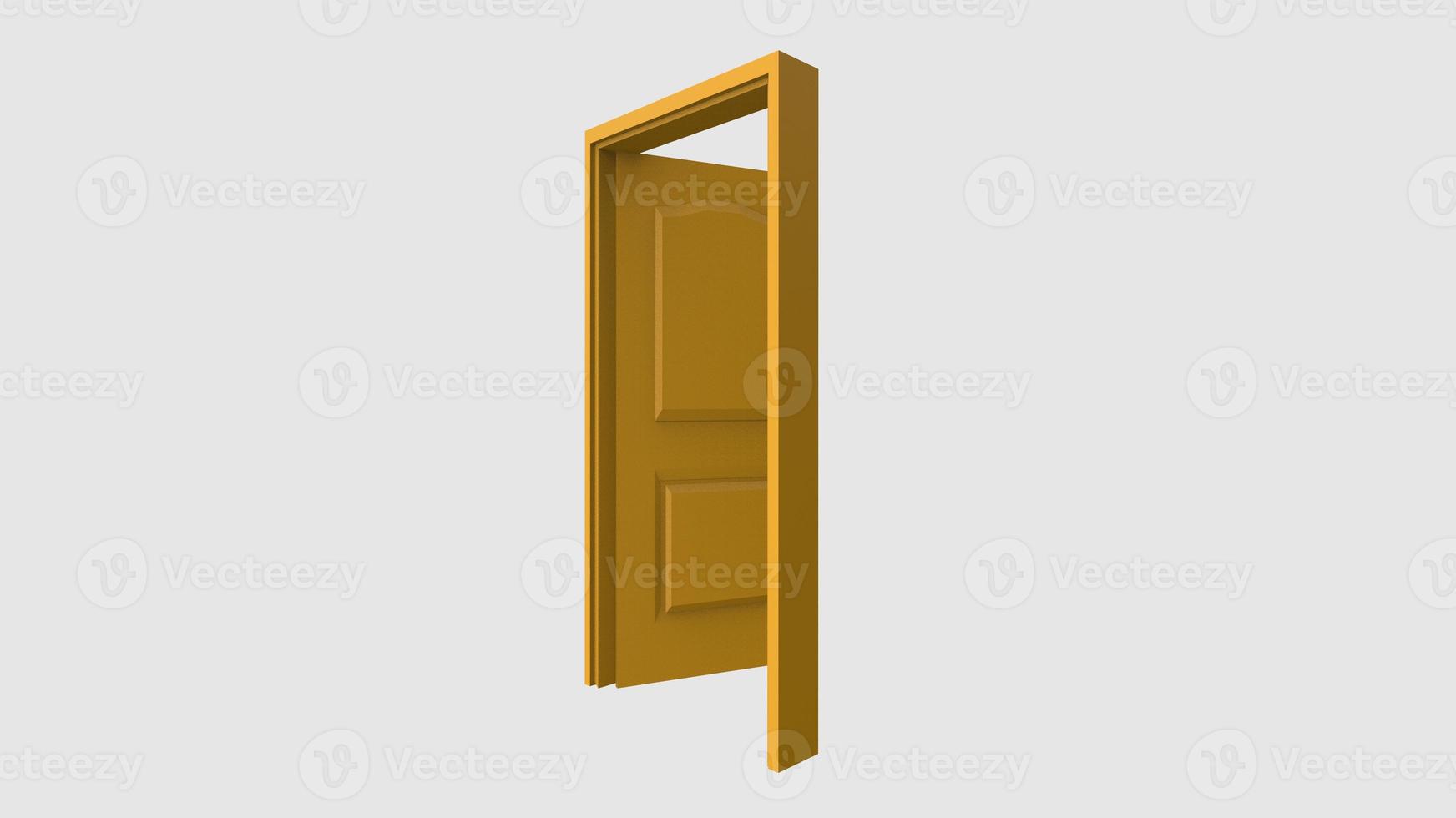 isolated door illustration 3d rendering photo