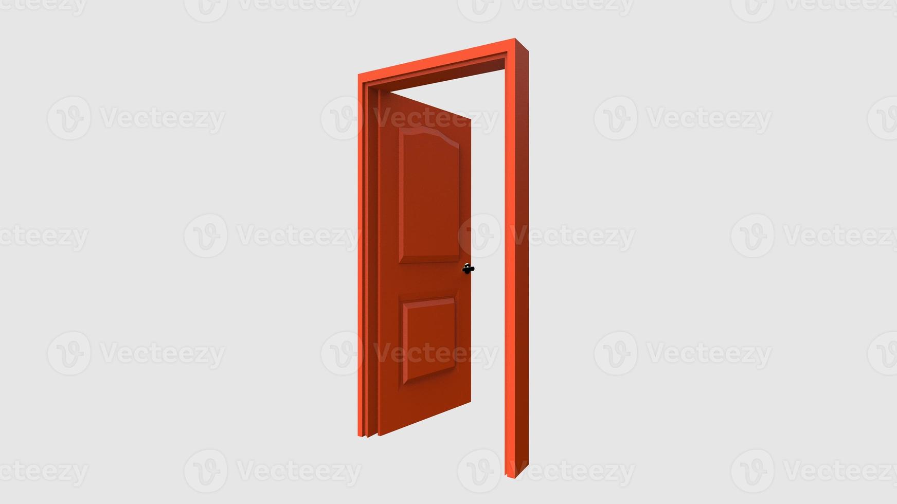 isolated door illustration 3d rendering photo