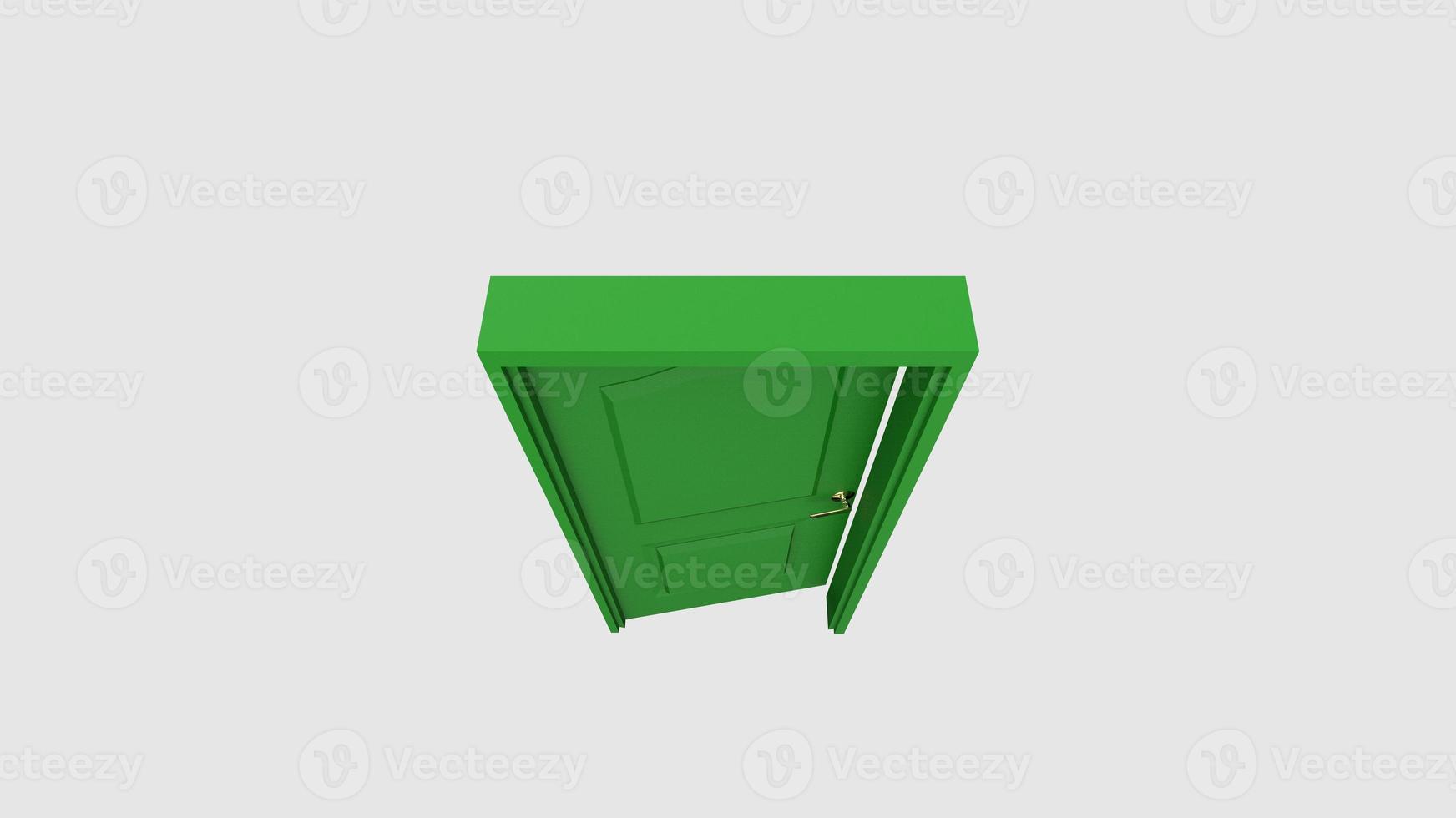 isolated door illustration 3d rendering photo