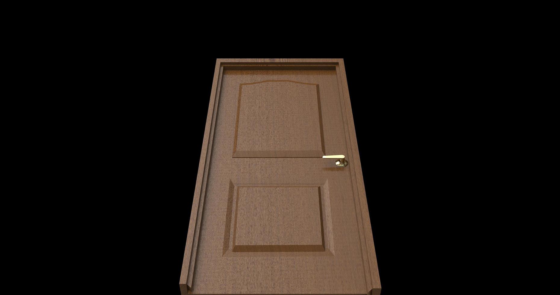 isolated door illustration 3d rendering photo