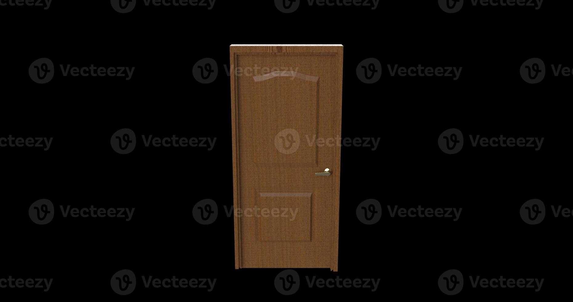 isolated door illustration 3d rendering photo