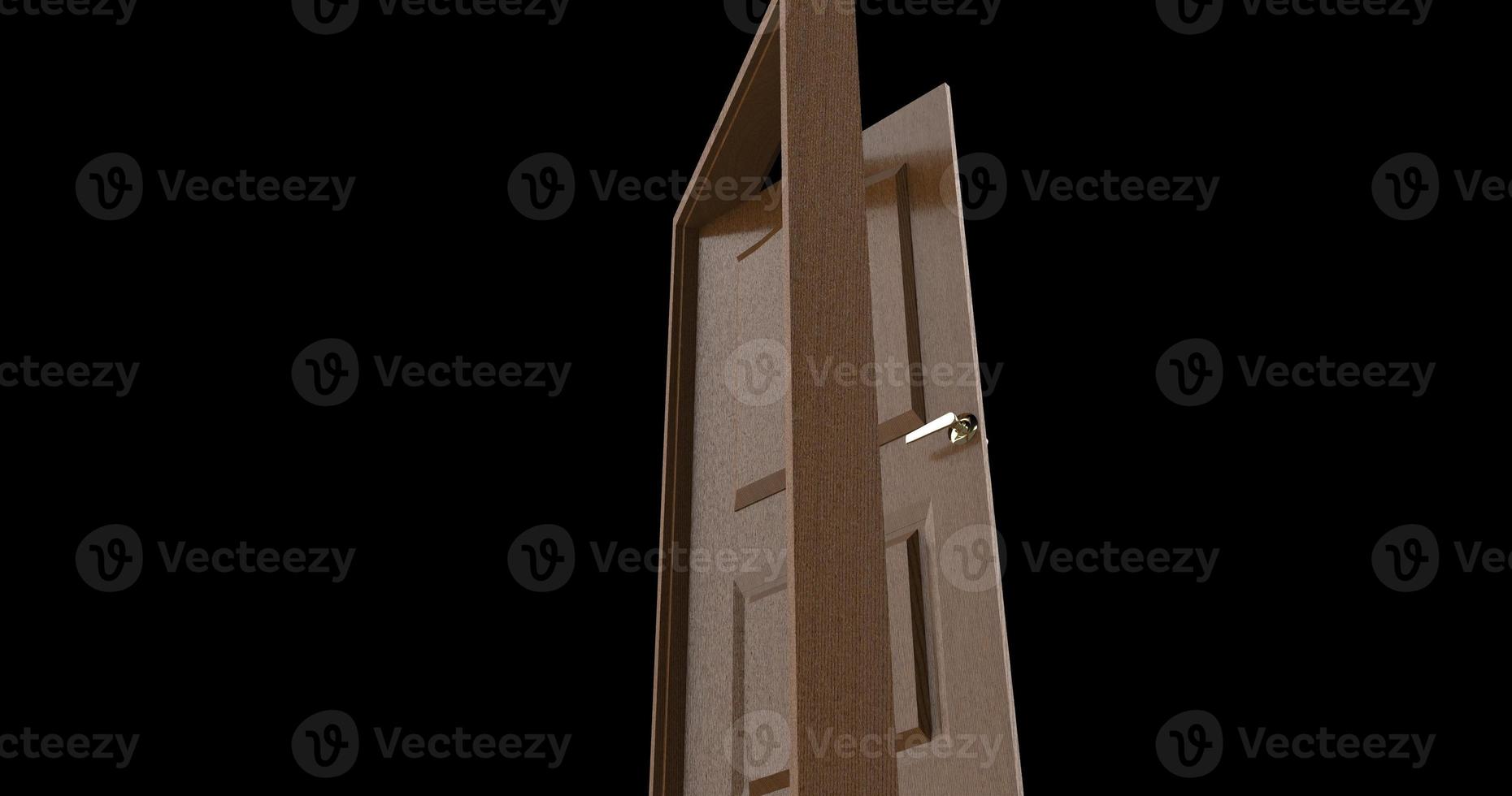 isolated door illustration 3d rendering photo