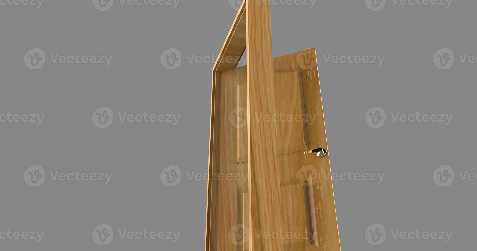 isolated door illustration 3d rendering photo