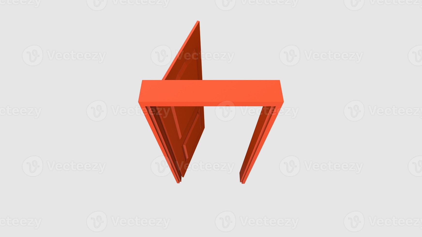 isolated door illustration 3d rendering photo