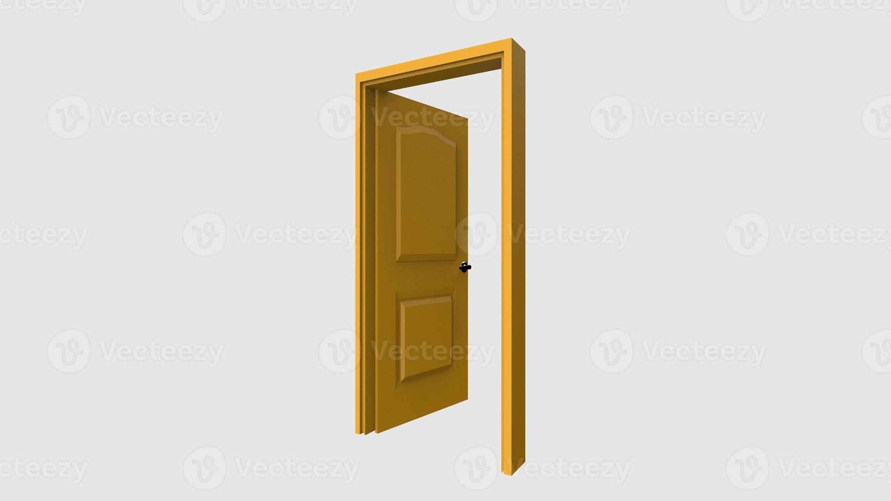 isolated door illustration 3d rendering photo