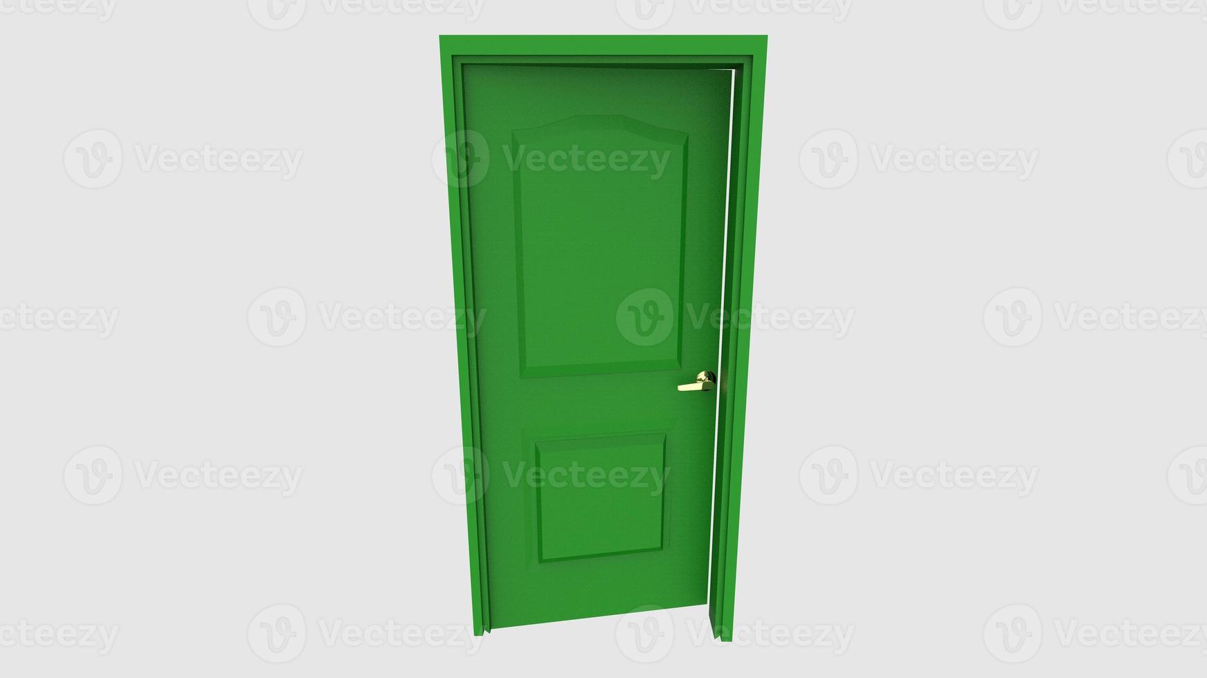 isolated door illustration 3d rendering photo