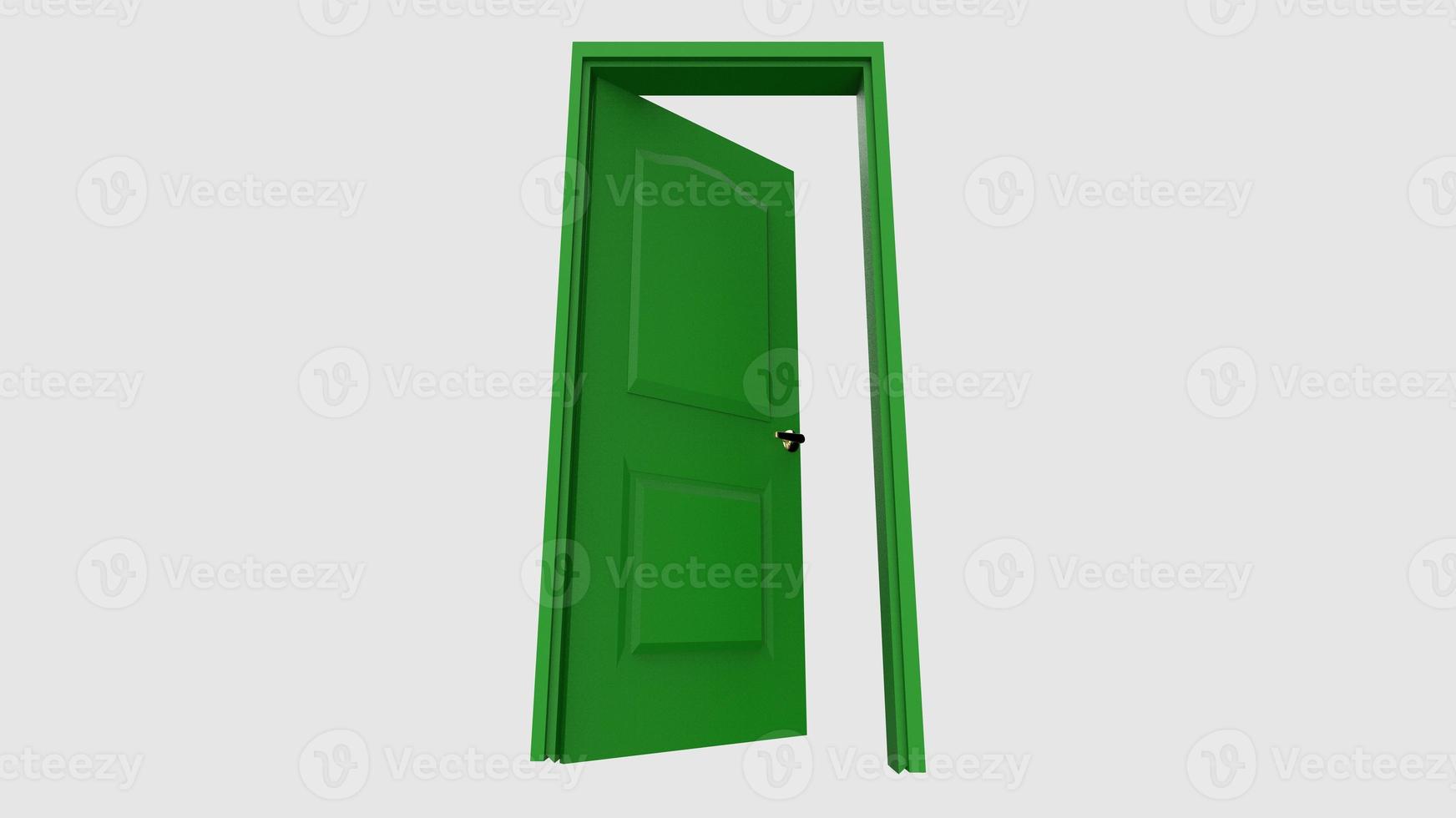 isolated door illustration 3d rendering photo