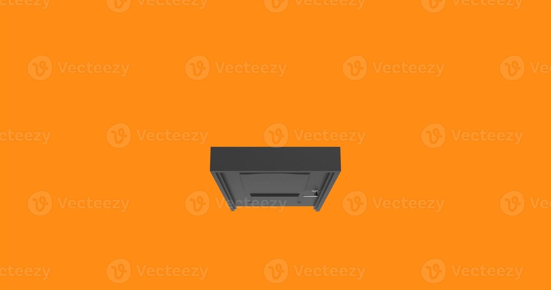 isolated door illustration 3d rendering photo
