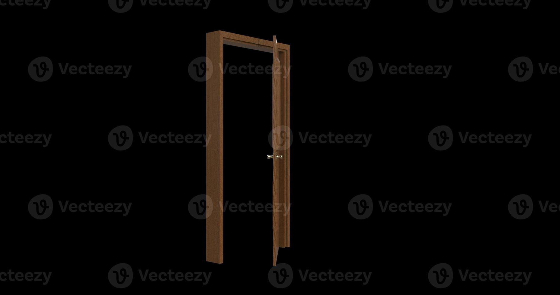 isolated door illustration 3d rendering photo