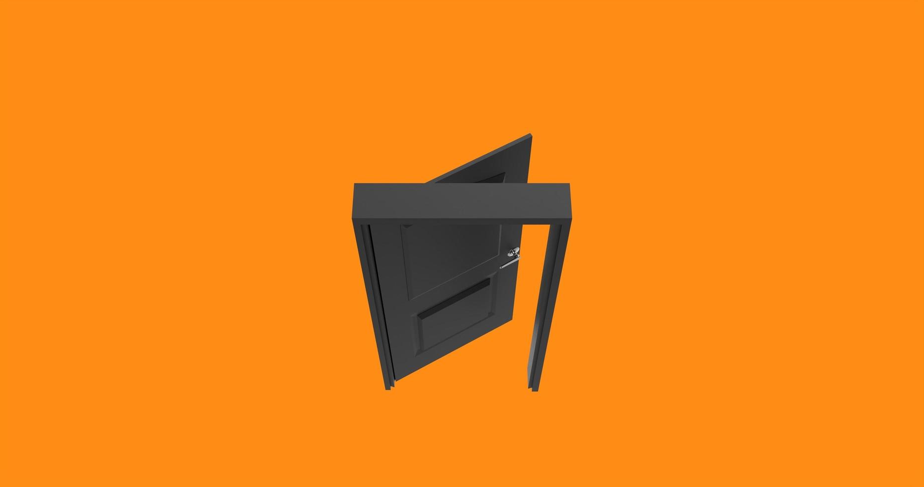 isolated door illustration 3d rendering photo