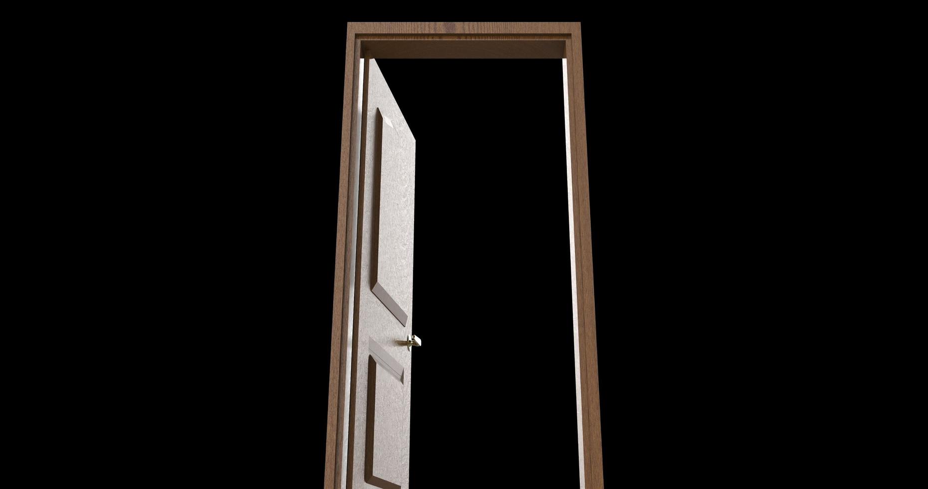 isolated door illustration 3d rendering photo