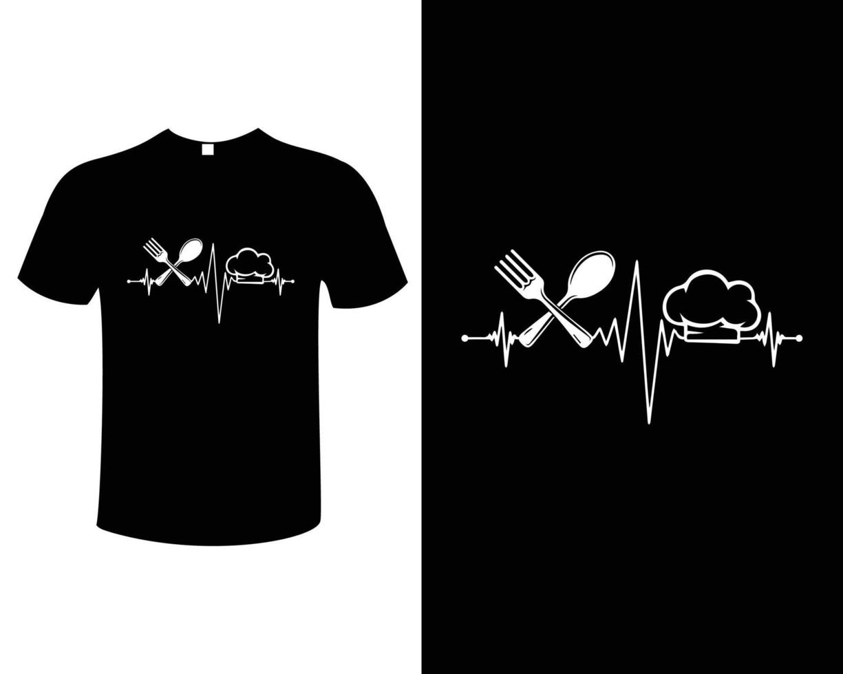 plantilla de ilustración de vector de diseño de camiseta de cocina