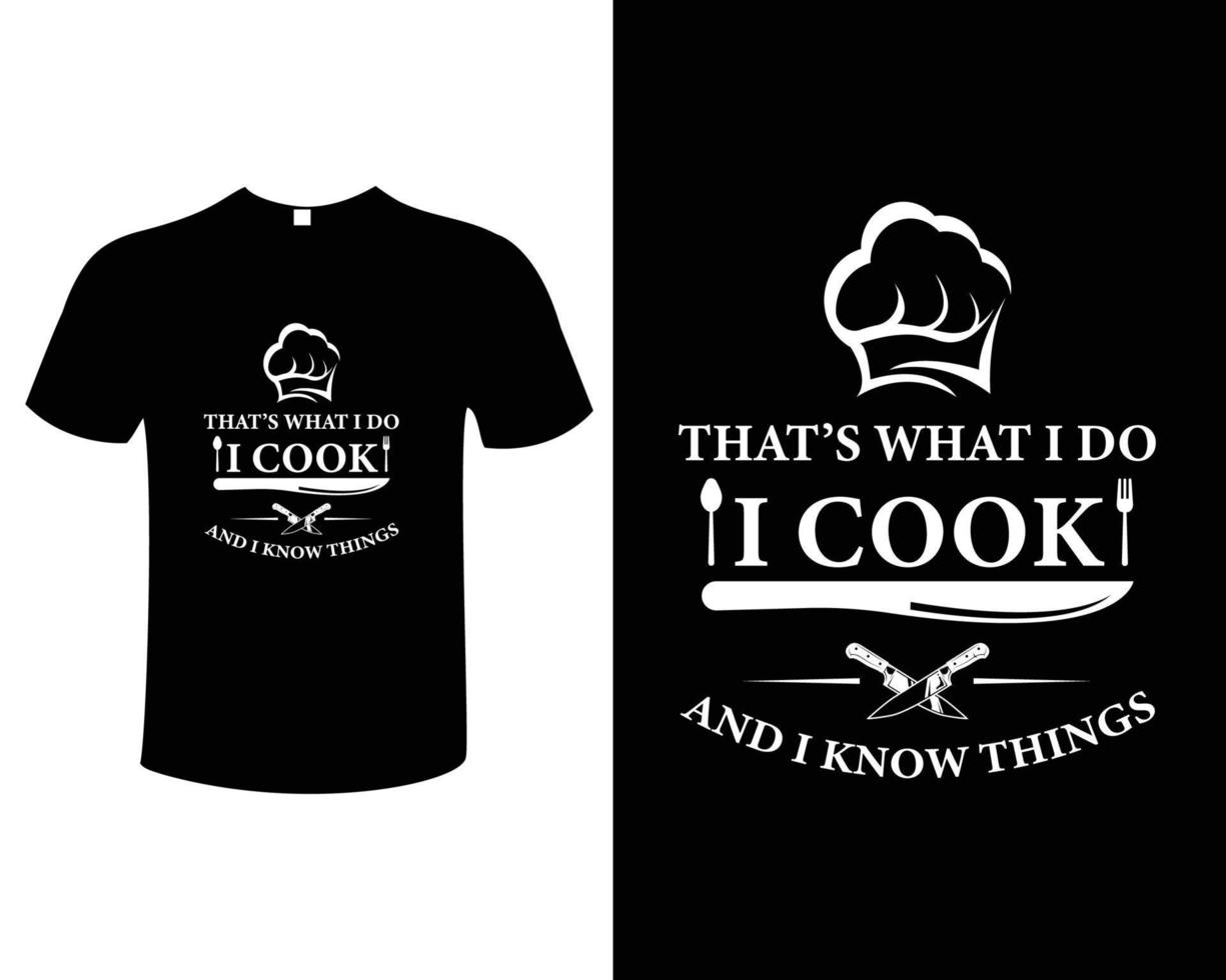 Cooking T-shirt Design Vector Illustration Template