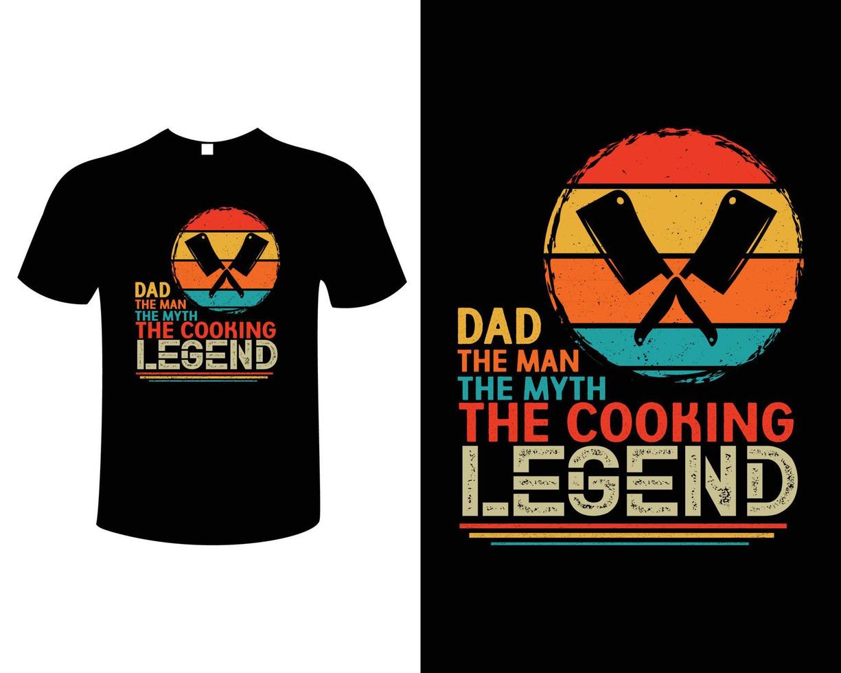 Cooking T-shirt Design Vector Illustration Template