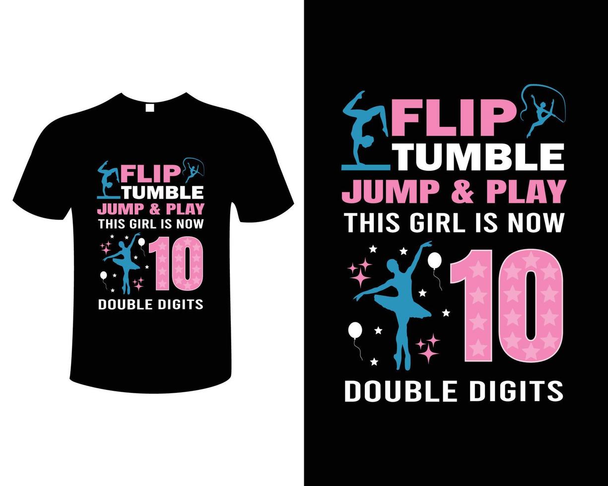 Gymnastics T-Shirt Design Vector Illustration Template