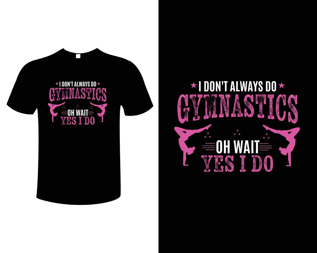Gymnastics T-Shirt Design Vector Illustration Template