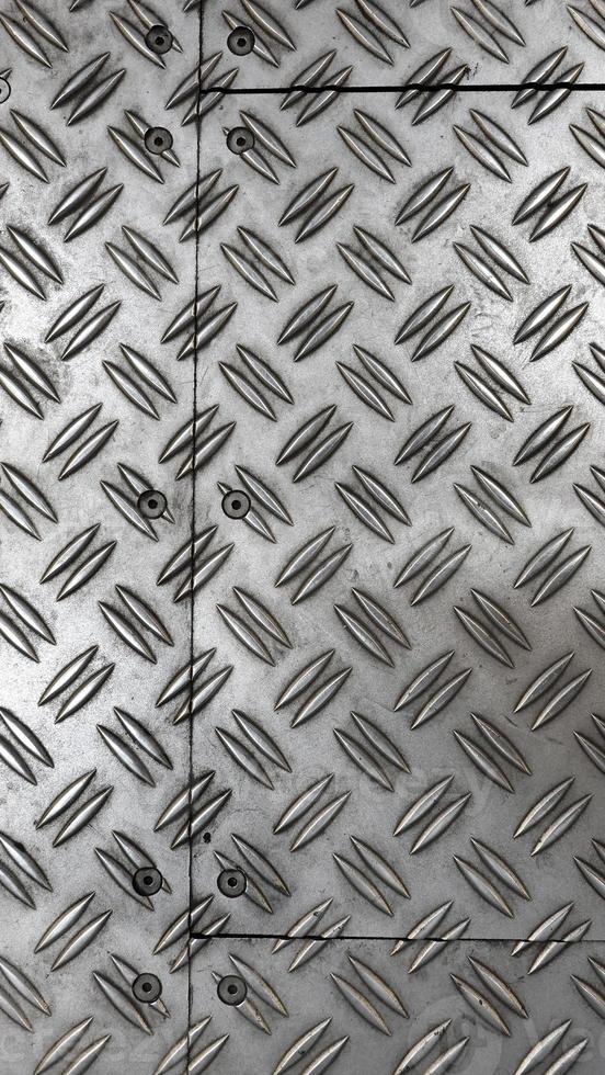 Anti slip metal sheet floor. photo