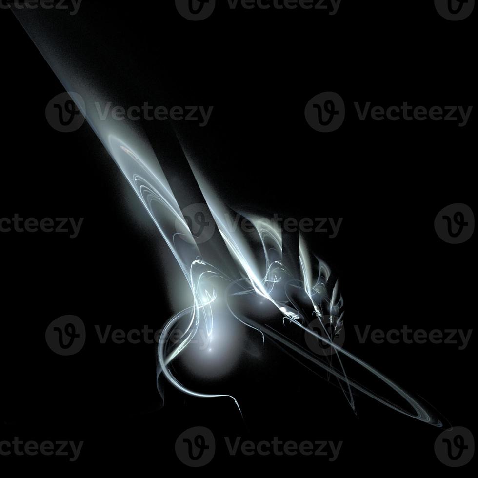 white abstract element on black background, digital graphic, background, modern design photo