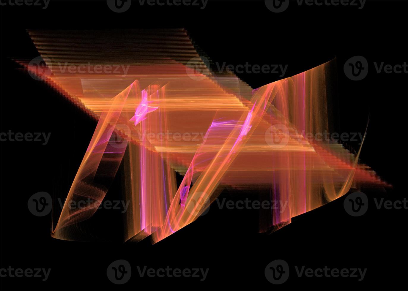 bright abstract pattern of orange broken waves on a black background, glowing field effect, design, art photo