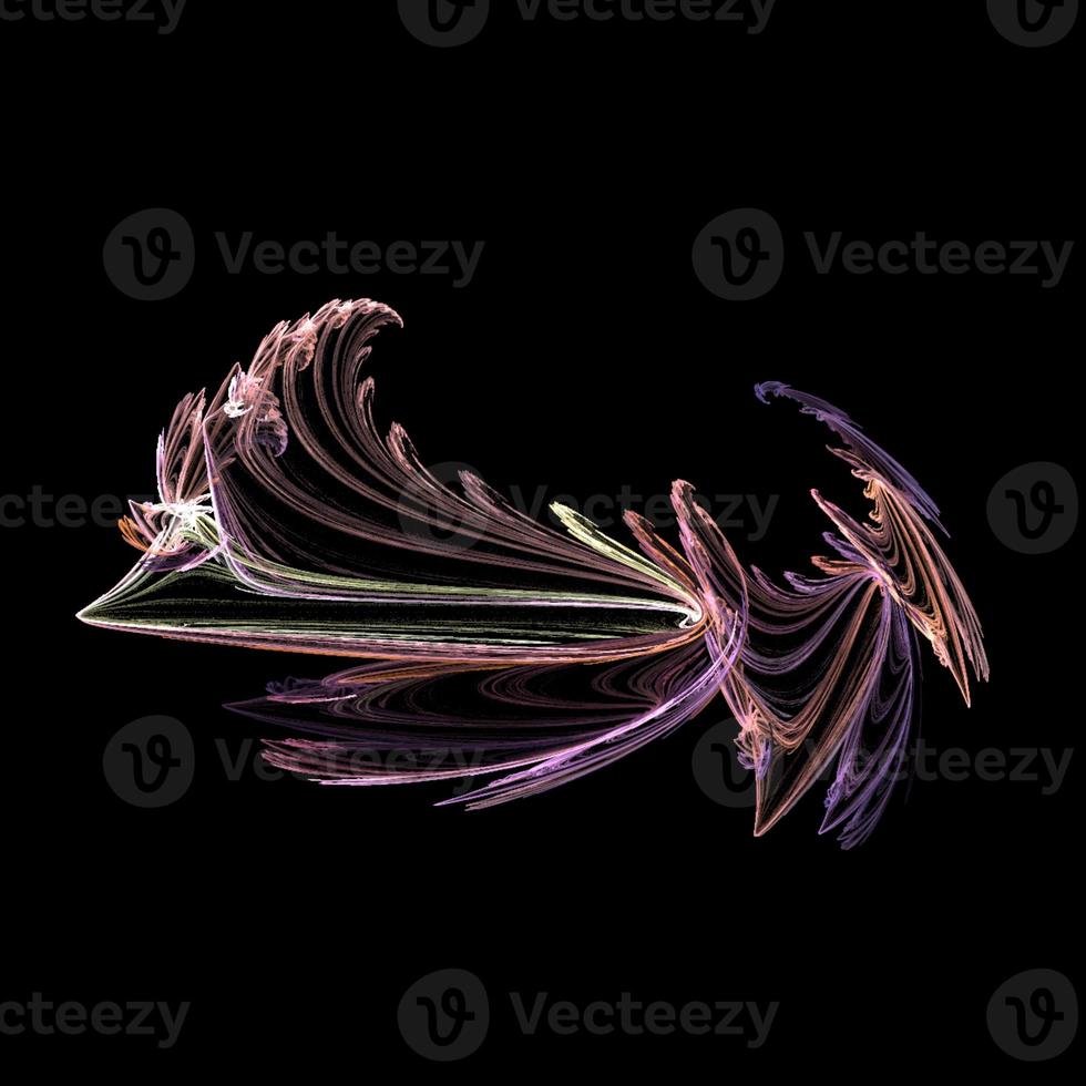 purple abstract element on black background, digital graphic, background, modern design photo