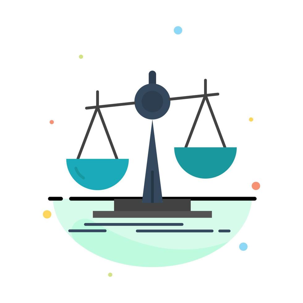 Balance Law Loss Profit  Abstract Flat Color Icon Template vector