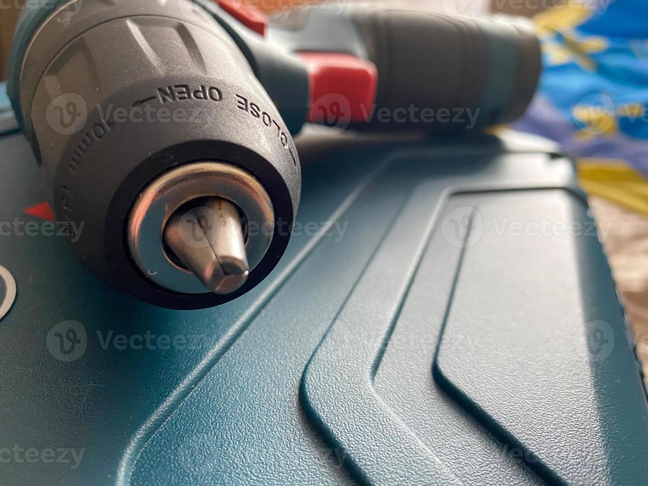 Professional industrial screwdriver for screws and screws. Hand tools for DIY home repairs and construction photo