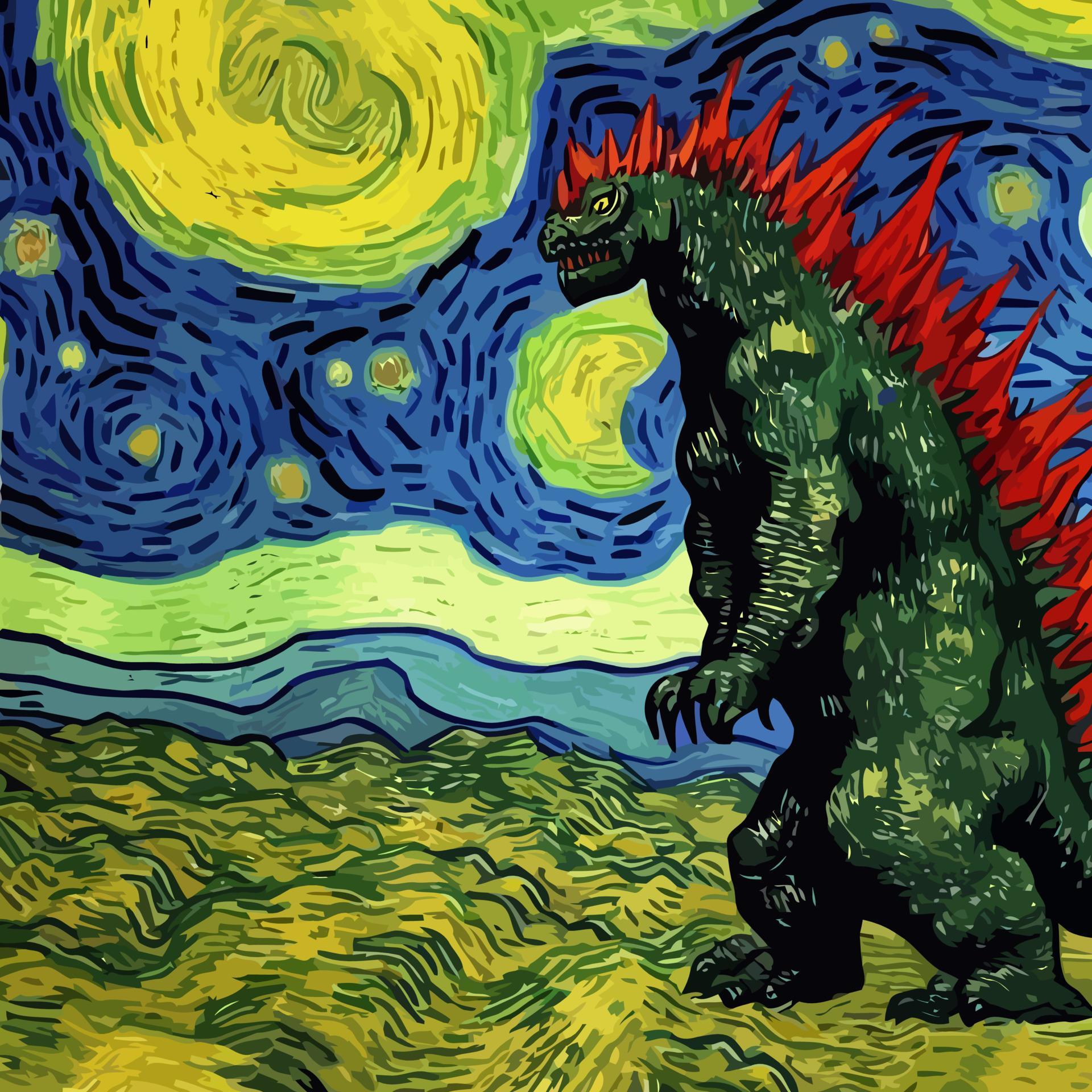 Reptilian Monster Stomping Through the Land 14711135 Vector Art at Vecteezy