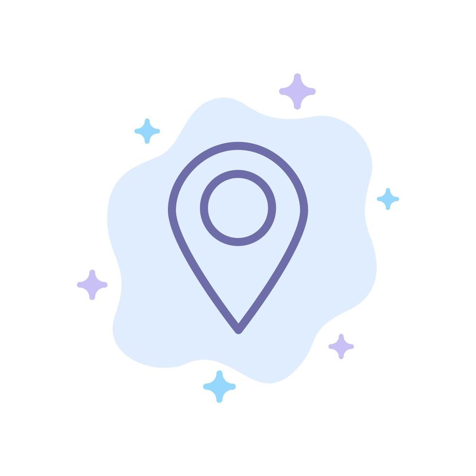 ubicación mapa marcador pin icono azul sobre fondo de nube abstracta vector