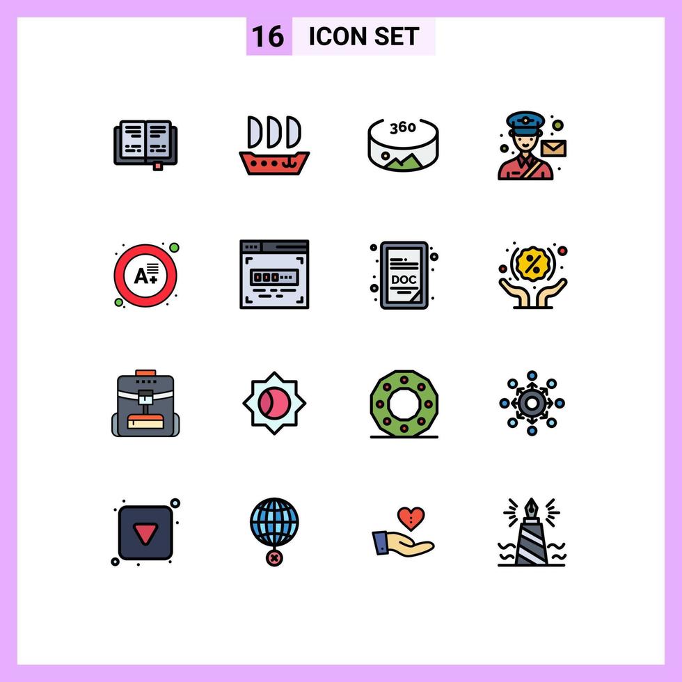 Set of 16 Modern UI Icons Symbols Signs for coder result avatar grade postman Editable Creative Vector Design Elements