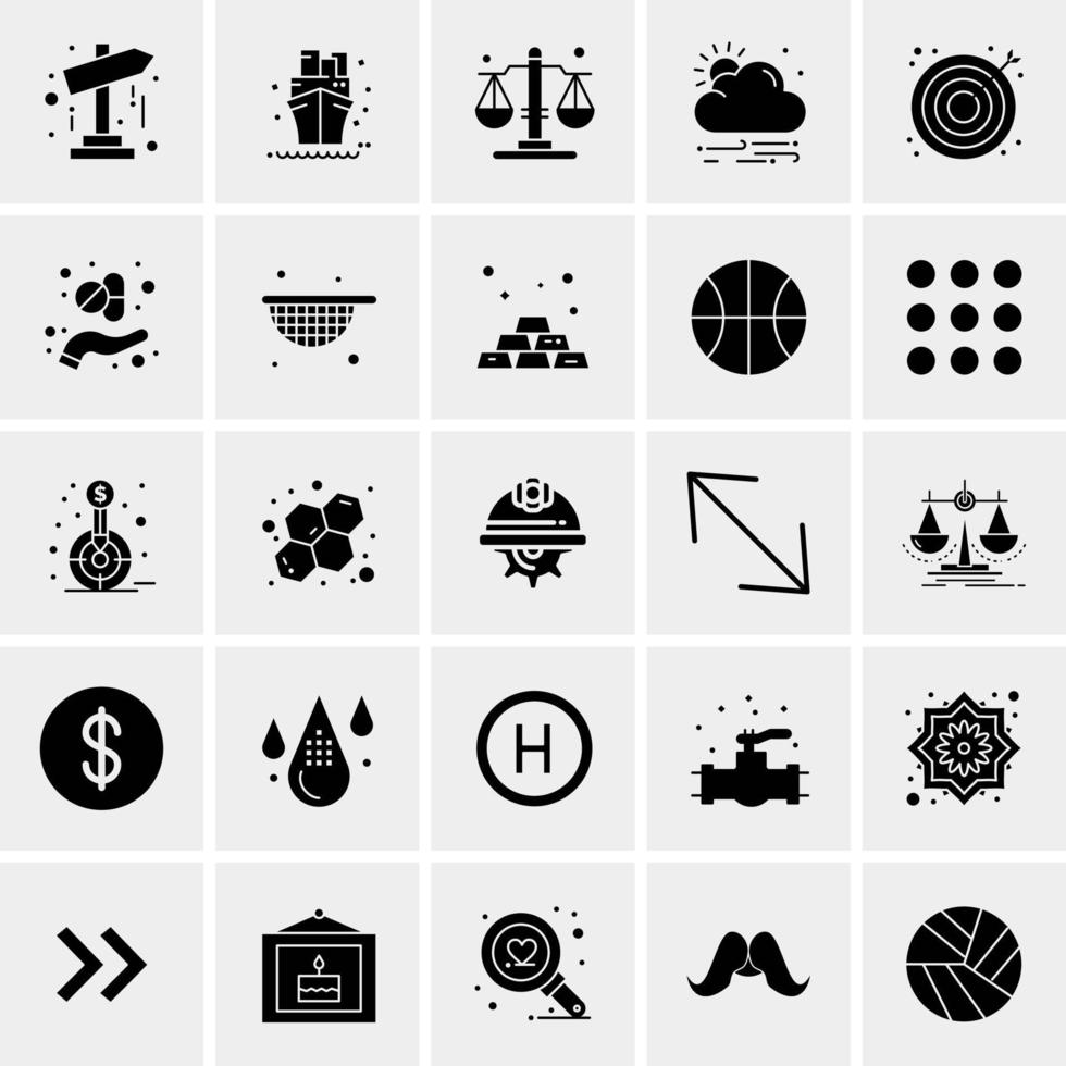 25 iconos de negocios universales vector ilustración de icono creativo para usar en proyectos relacionados con la web y dispositivos móviles