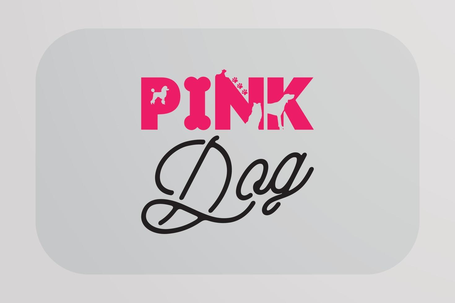 Dog T-shirt Design Pink Dog vector