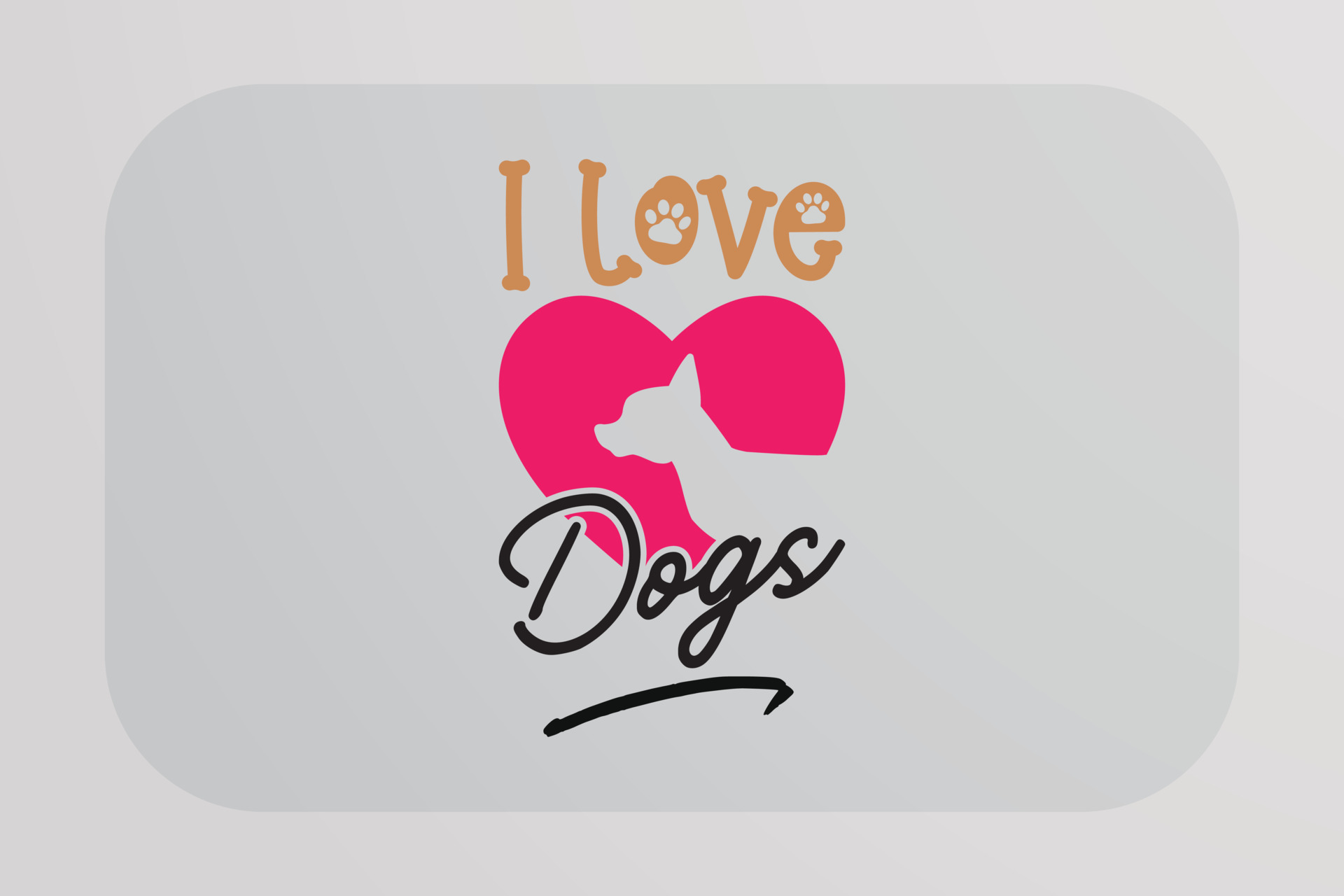 Dog T-shirt Design I Love Dog 14712236 Vector Art at Vecteezy