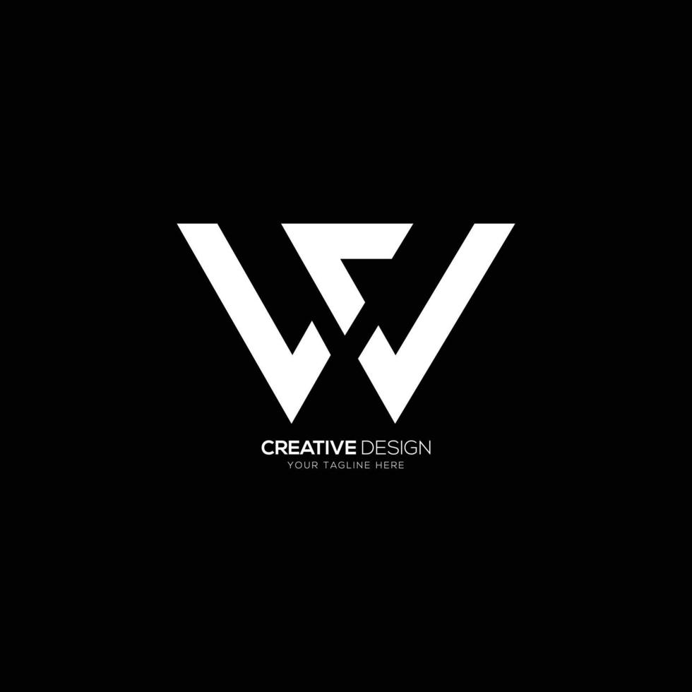 Modern letter W C creative monogram logo vector