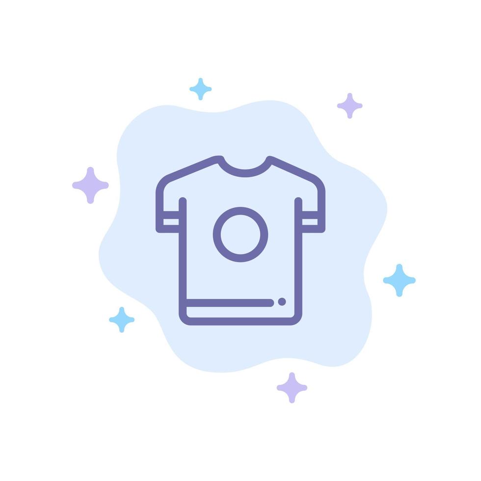 Tshirt Shirt Sport Spring Blue Icon on Abstract Cloud Background vector