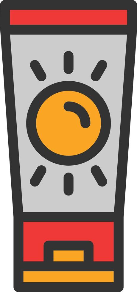 Sunblock Line Filled Icon vector