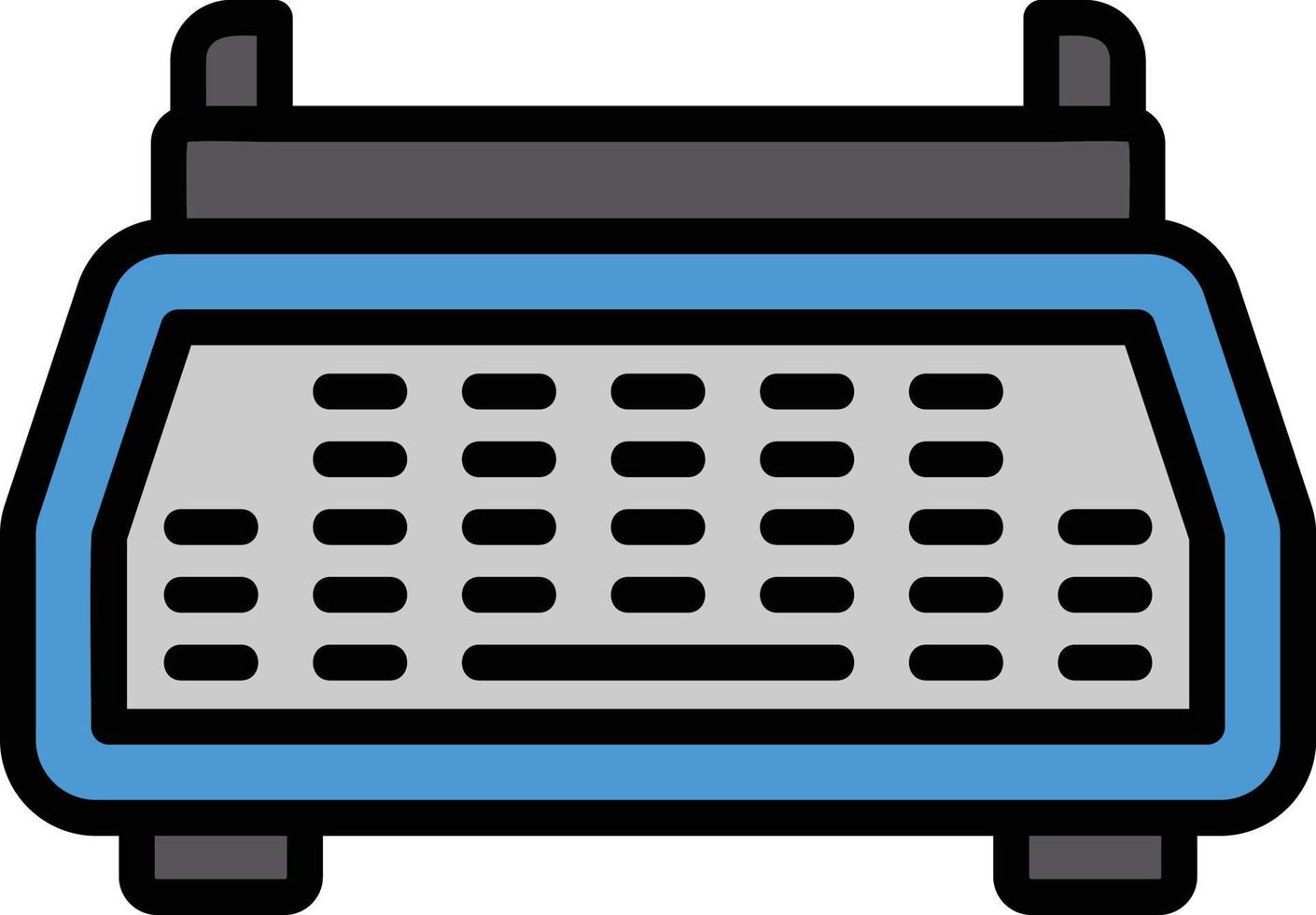 Typewriter Line Filled Icon vector