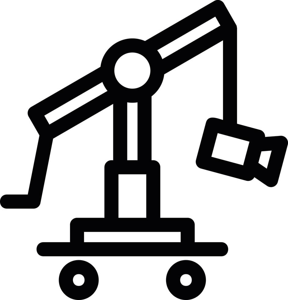 Camera Crane Line Icon vector