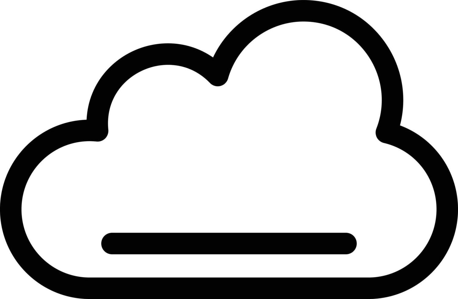 icono de línea de nube vector