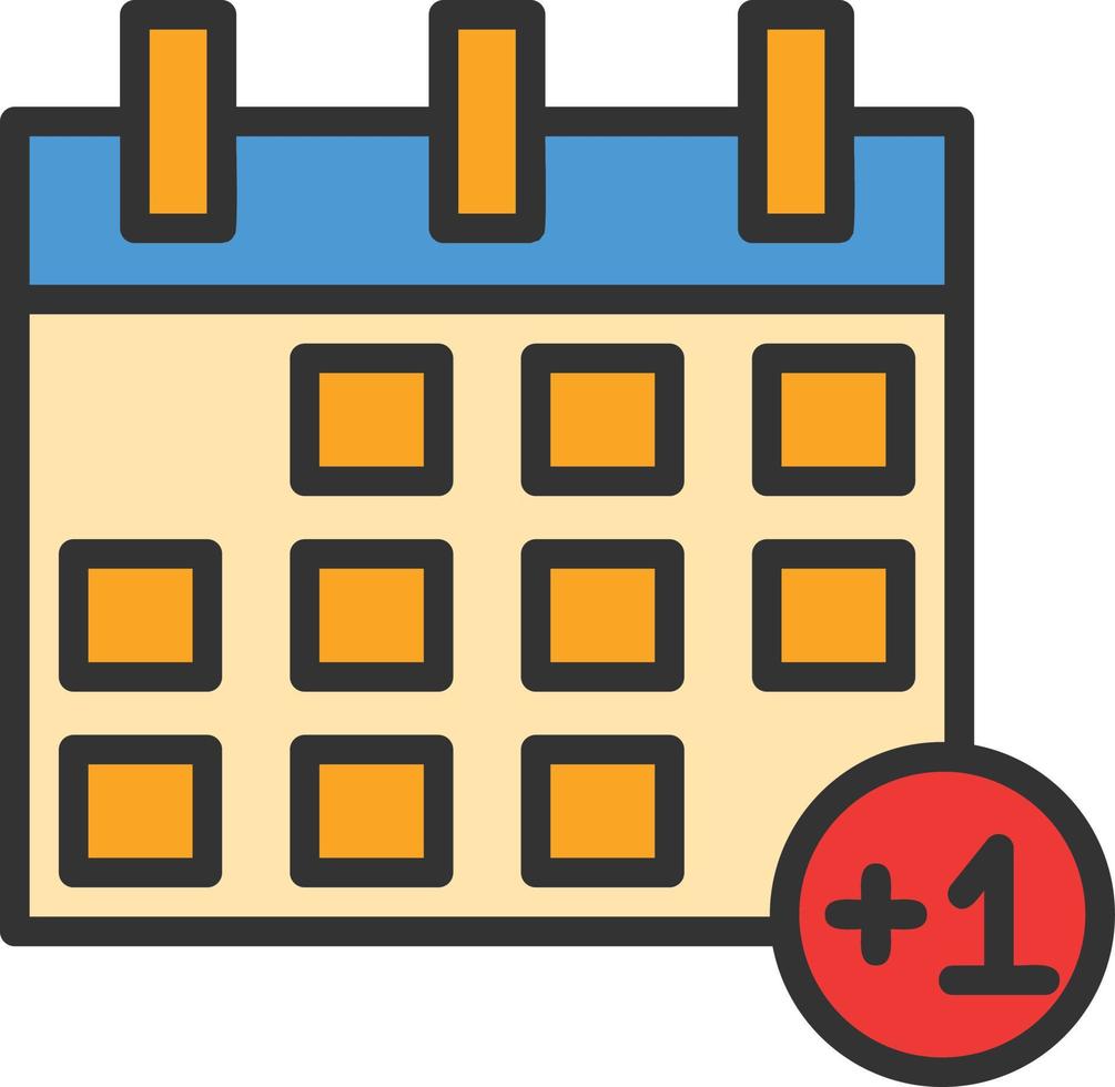 Tomorrow Line Filled Icon vector