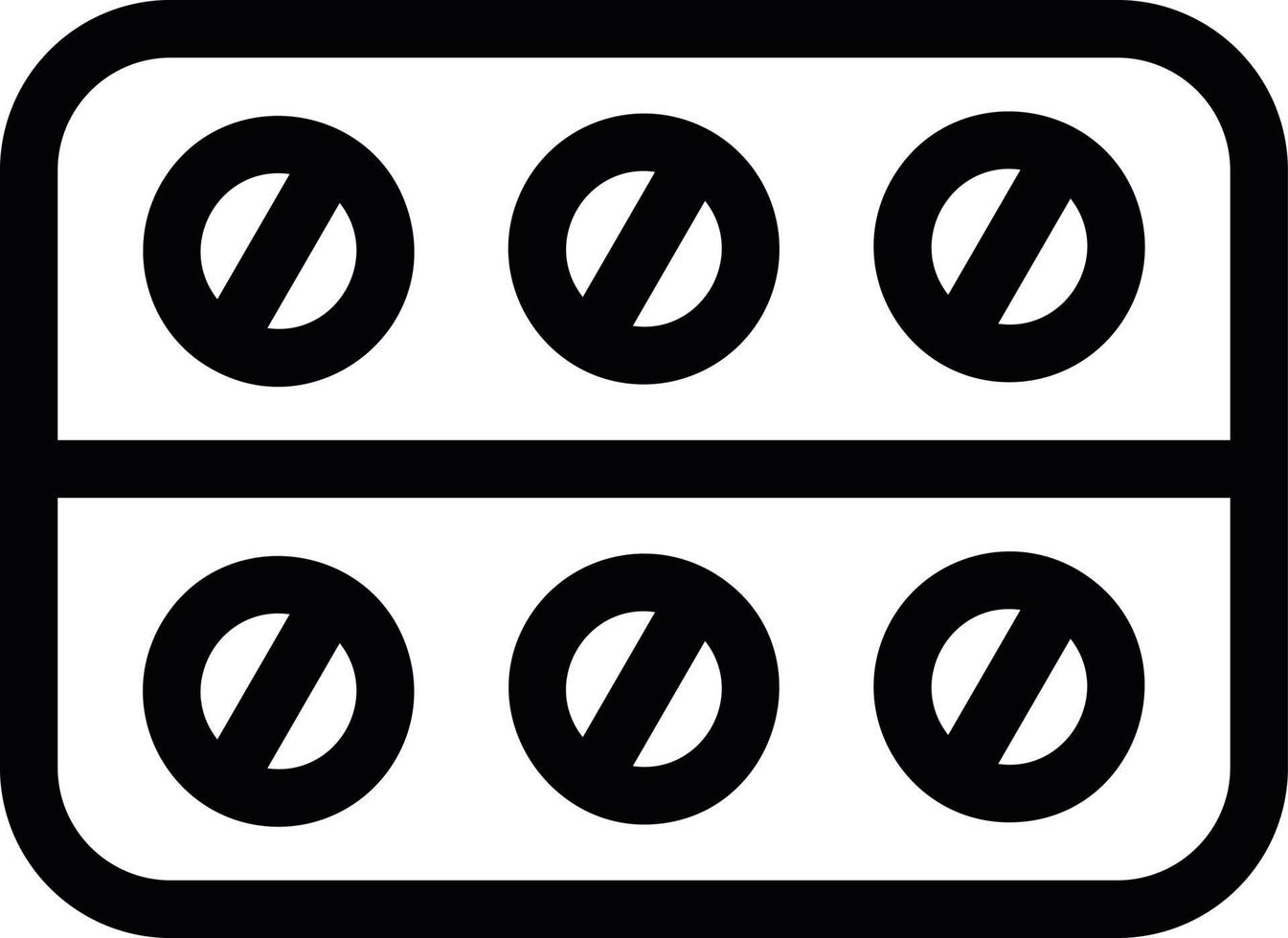 Tablet Package Line Icon vector