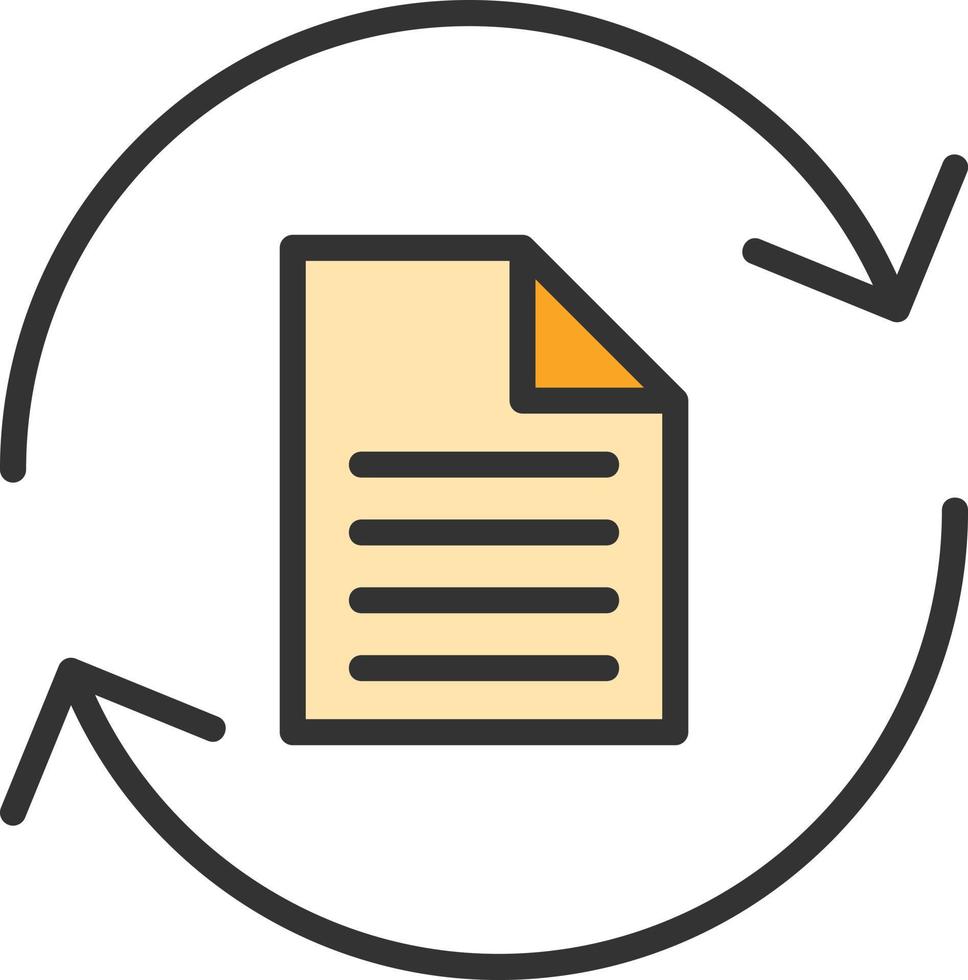 Syncing Line Filled Icon vector