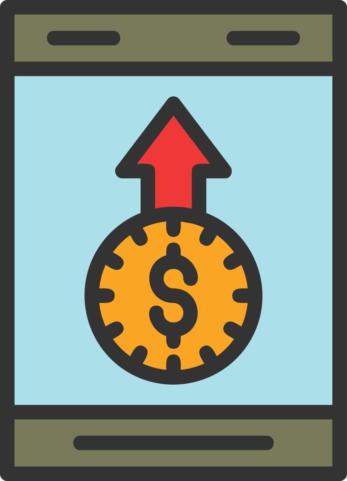 Rate Line Filled Icon vector