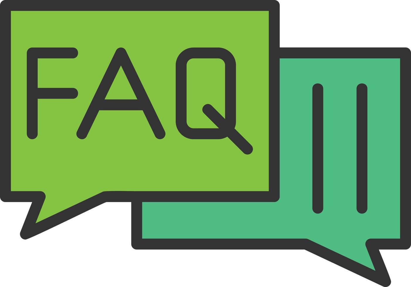 Faq Line Filled Icon vector