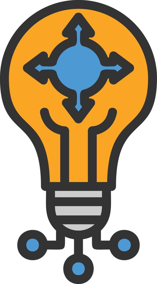 Swot Line Filled Icon vector
