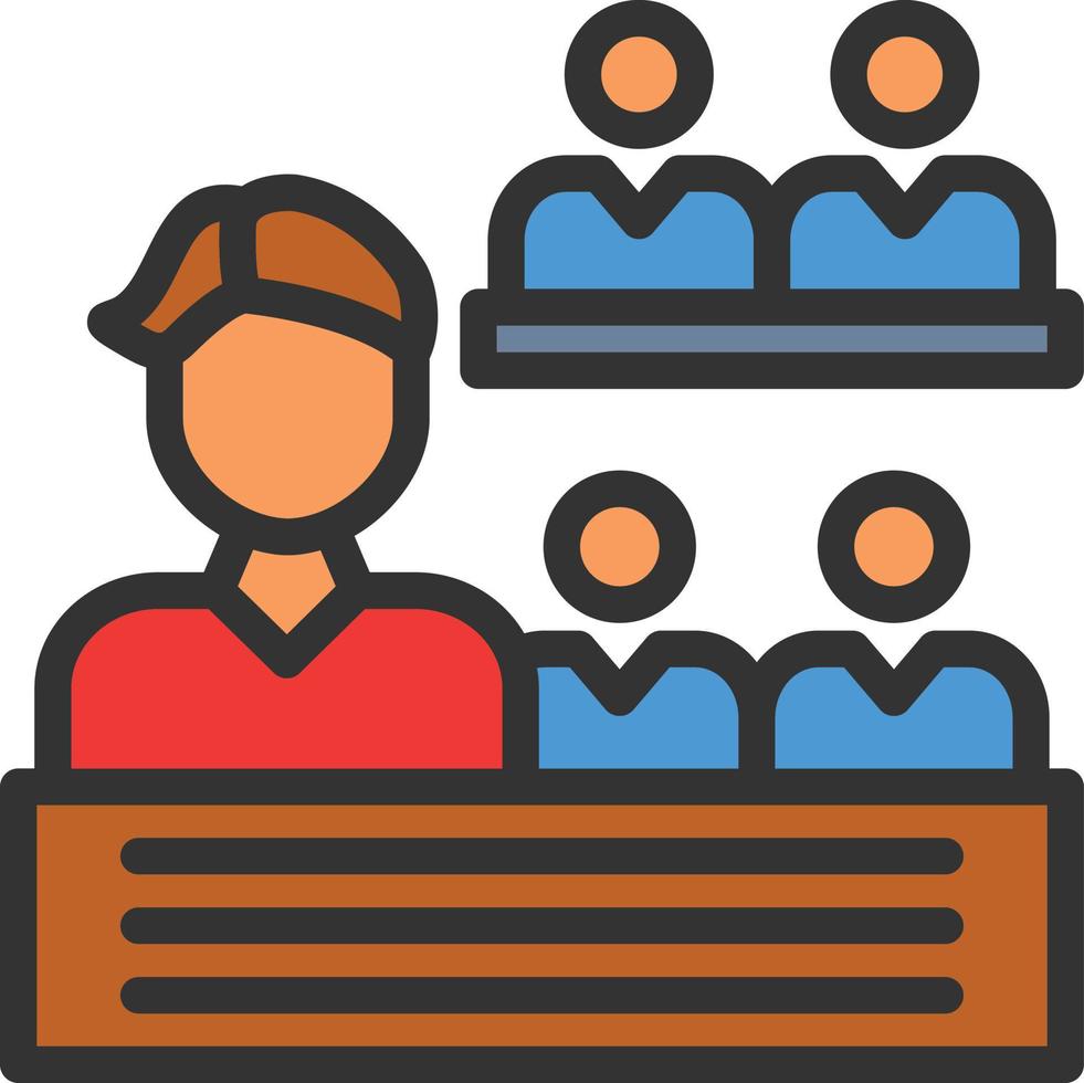Team Line Filled Icon vector