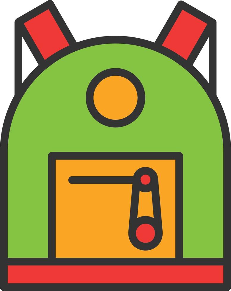 Backpack Line Filled Icon vector